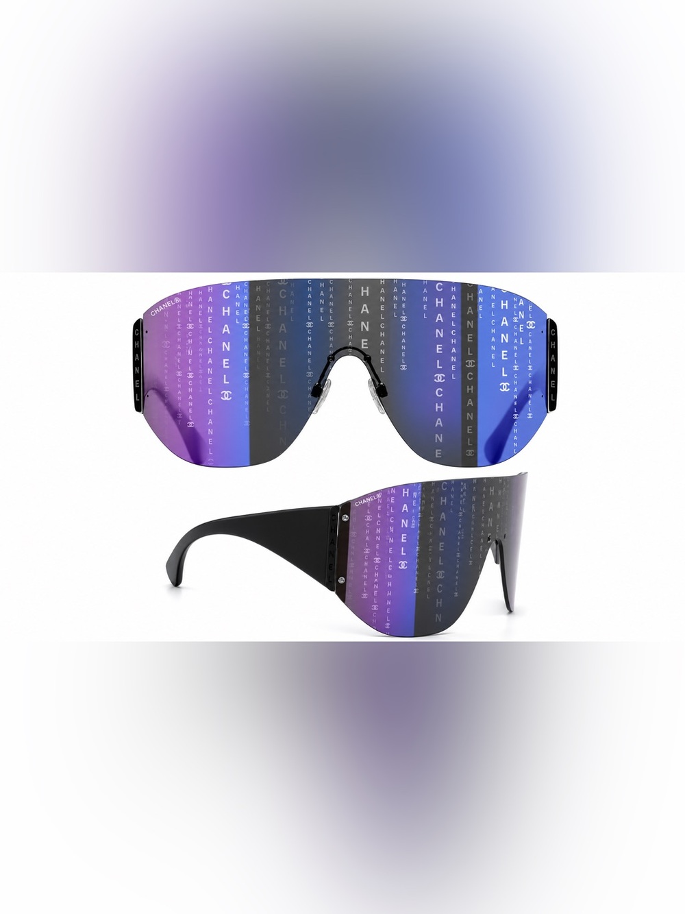 CHANEL Shield Runway Sunglasses, Matrix Aesthetic SS17 Runway